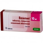 Вазилип, табл. п/о пленочной 10 мг №14