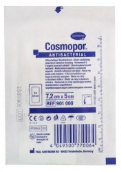 Повязка стерильная самоклеющаяся, Cosmopor (Космопор) р. 7.2смх5см №25 арт. 901000 Антибактериал серебросодержащая