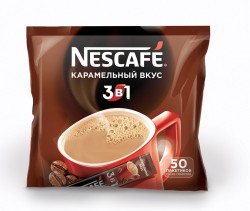 Кофе, Nescafe (Нескафе) 16 г №50 3 в 1 карамельный вкус